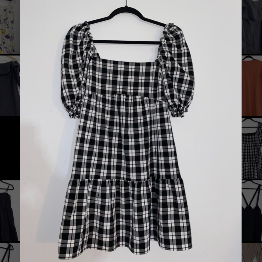 Puff Sleeve Mini Dress